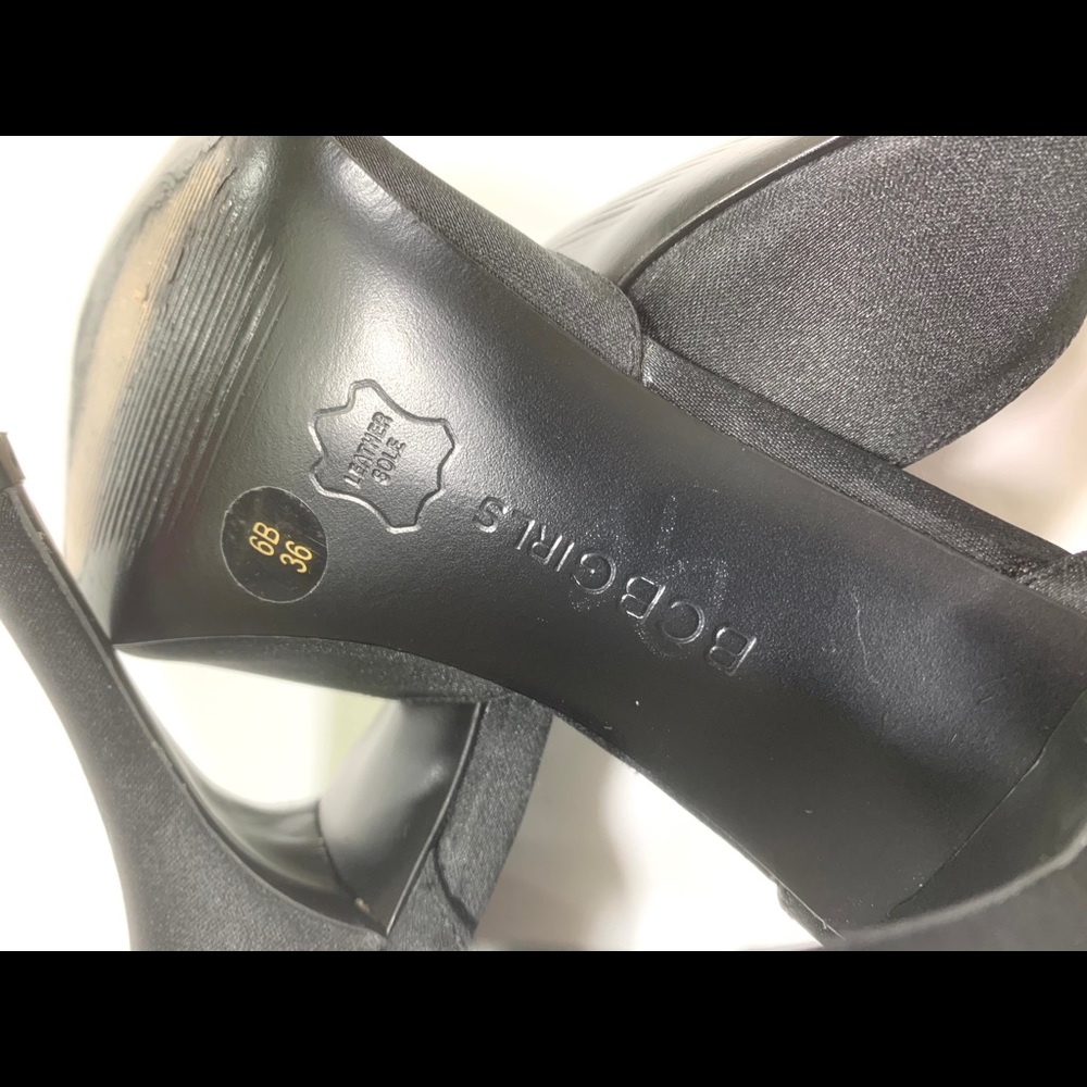 BCBG Satin D’Orsay Open Toe Pumps - Picture 11 of 11